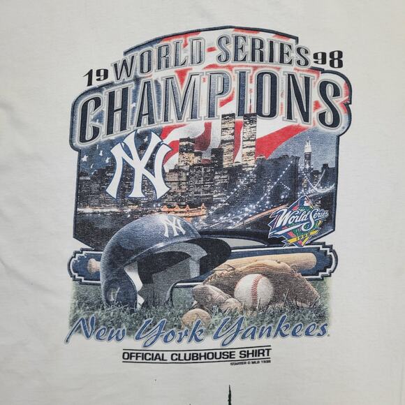 Vintage 1998 New-York Yankees Baggy Shirt XL 26x28 World-Series - Picture 11 of 16